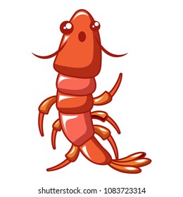 Eco shrimp icon. Cartoon of eco shrimp vector icon for web design isolated on white background