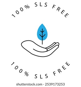 Eco SLS-Free Leaf Symbol Vector Icon Design