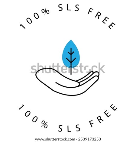 Eco SLS-Free Leaf Symbol Vector Icon Design