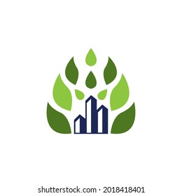 Eco smart home technology vector template illustration