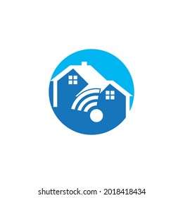 Eco smart home technology vector template illustration