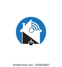 Eco smart home technology vector template illustration