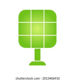 Eco solar battery icon Bio nature green eco symbol for web and business