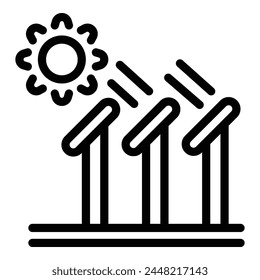 Eco solar energy icon outline vector. Ecology recycle. Automobile urban