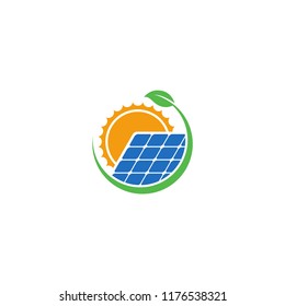 Nature Solar Energy Logo Template Stock Vector (royalty Free) 1026483316