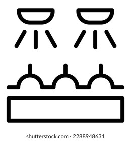 Eco solar system icon outline vector. Nature tech. Digital care
