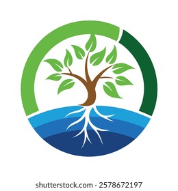 Eco Solutions Logo Vector Art Illustration Design for Company Business Branding