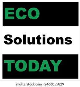 Eco solutions today vector image for education and awareness programs