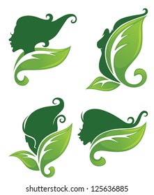 eco, spa and beauty, vector collection of signs, symbols and concepts