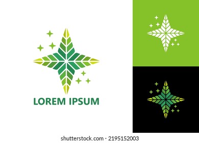 Eco sparkle logo template design vector