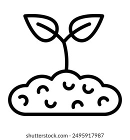 Eco Sprout Vector Line Icon Design for personal and commercial use