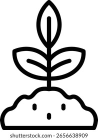 Eco Sprout projeto de ícone de linha vetorial