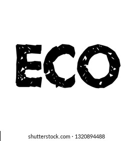 Eco stamp on white background