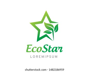 Eco Star logo symbol or icon template