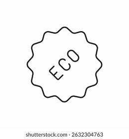 vetor de sinal de ícone de adesivo de eco