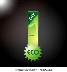 eco sticker icon for web