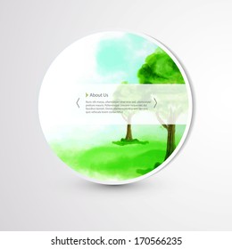 Eco Sticker, water painting /vector/