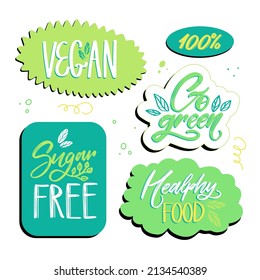 Eco stickers for fresh vegan products