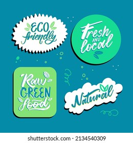 Eco stickers for natural farm products