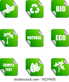 eco stickers or tags