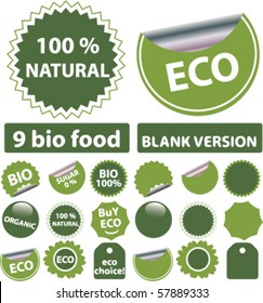 eco stickers. vector