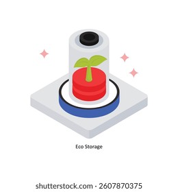 Eco Storage Concept isometric Style Illustrations. Eps 10 File