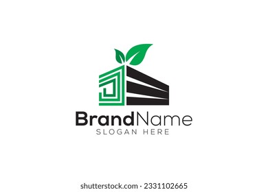 Eco storage logo design vector template