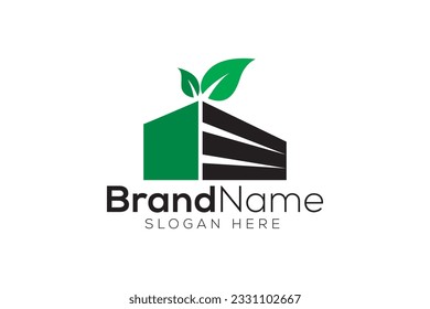 Eco storage logo design vector template