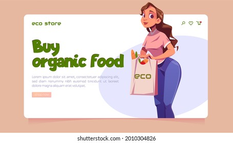 Eco store website with local organic food