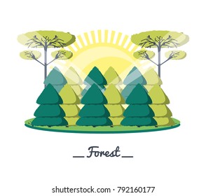 eco style life green forest