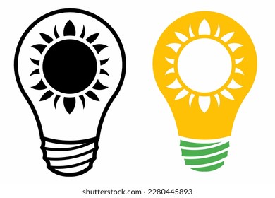 Eco-Sonnenlampe. Solarstromlampe, Umweltzeichen