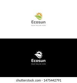Eco Sun Logo Design Template