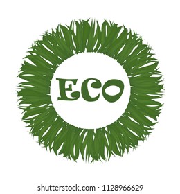 ECO symbol, circle of grass