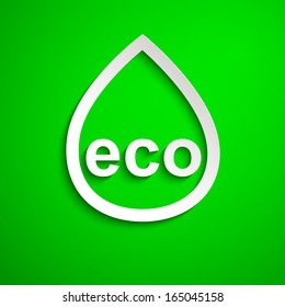Símbolo ecológico. Elemento de diseño. Eps 10