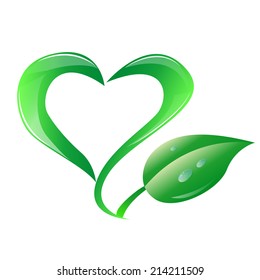 Eco symbol. flower in glossy ball vector Illustration