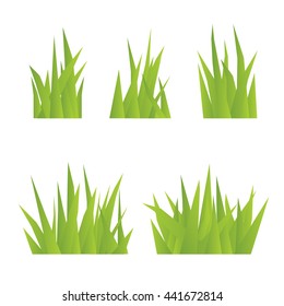 Eco symbol of green grass. Vector illustration