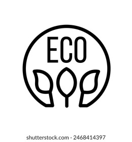Eco symbol with leafs. Eco friendly - vector illustration	