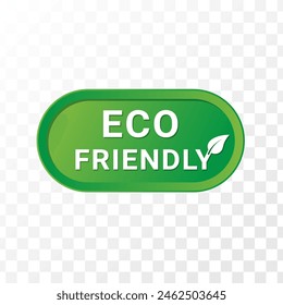 Eco symbol or organic label. Bio stamp. Green badge isolated on white background