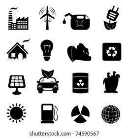 Eco symbols in icon set