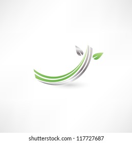 Eco symbols with leaf