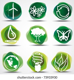 Eco Symbols Set.