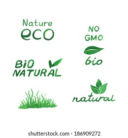 Eco symbols set. Vector illustration.