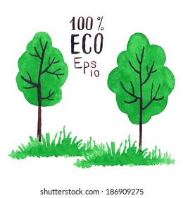 Eco symbols set. Vector illustration.