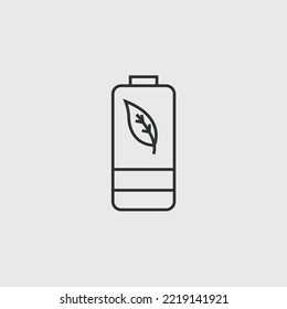 eco system battery vector icon energy saver 