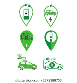 Ökosystem, Elektroautos, Ladungsschild für Elektroautos