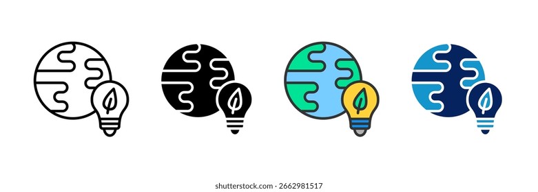 Eco System Icon Set Multiple Style Collection