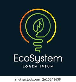 Eco system logo design vector