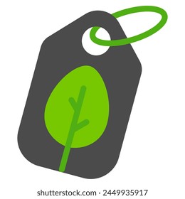 Eco tag icon with flat style. Suitable for website design, logo, app and UI.