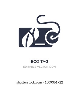 eco tag icon on white background. Simple element illustration from Commerce concept. eco tag icon symbol design.