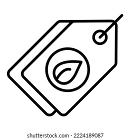 Imagen vectorial de icono de etiqueta ecológica. También se puede usar para aplicaciones web, aplicaciones móviles y medios impresos.